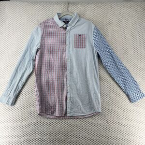 Vineyard Vines Fun Shirt Seersucker Button Down Long Sleeve‎ Patchwork XL